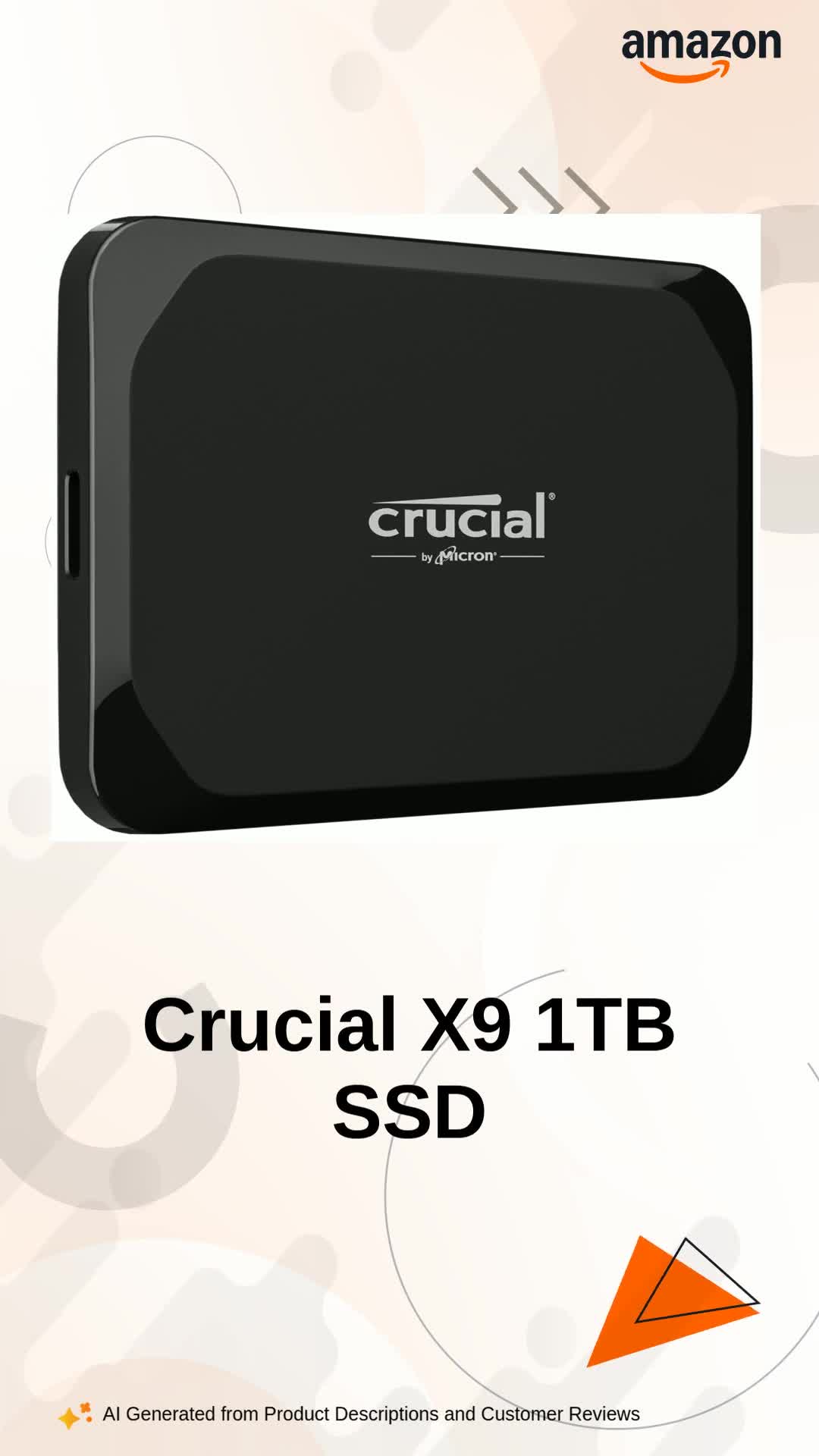 Crucial X9 1 TB SSD External CT1000X9SSD9